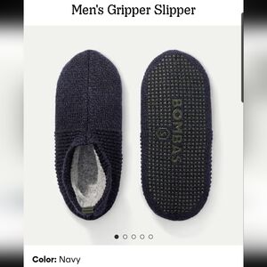 NIB Bombas Mens Gripper Slippers in Navy sz M (7-9.5)